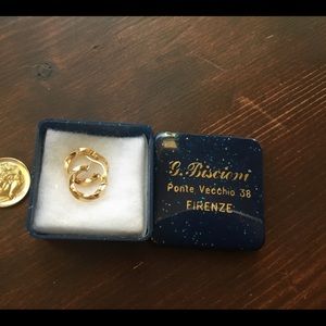 Italian gold hoop earrings- NEW